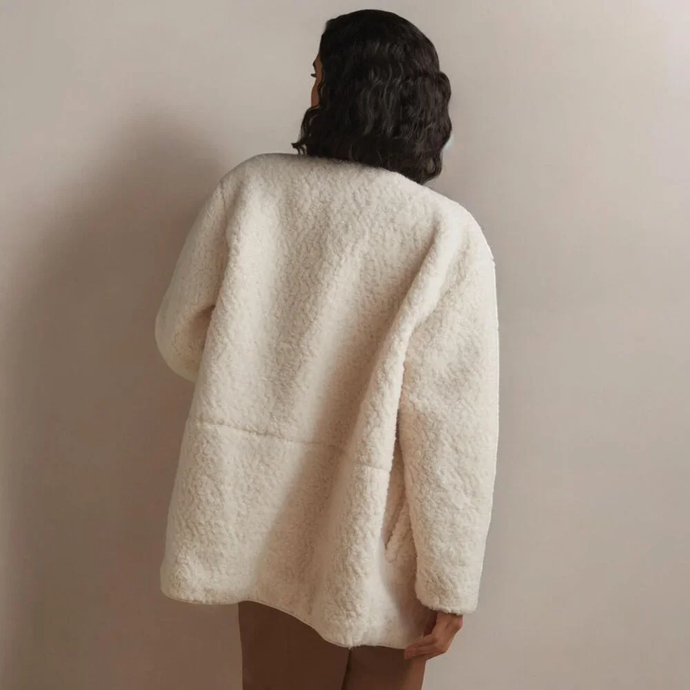 NWT 7 for all mankind Sherpa Jacket - Picture 9 of 10